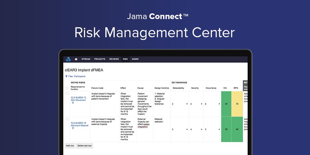 Gain Confidence in Your Risk Management Process with Jama Connect