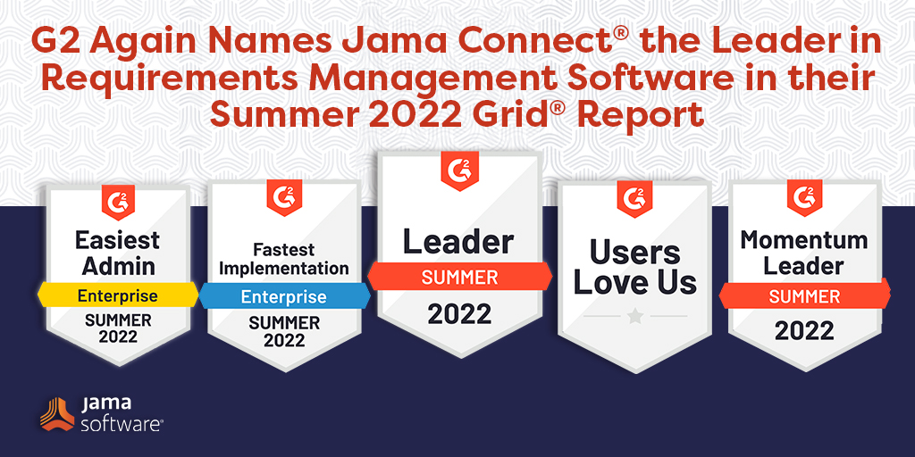 G2 Again Names Jama Connect® the Leader in Requirements Management Software