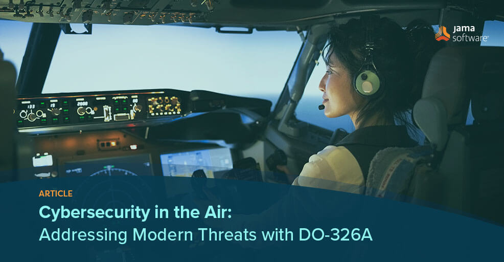 Image showing pilot operating a plane to symbolize the importance of DO-326A in cybersecurity.