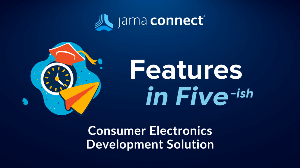 Ticking clock next to topic as being consumer electronics framework.