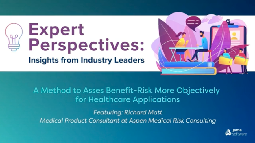 Expert Perspectives: A Method to Assess Benefit-Risk More Objectively for Healthcare Applications