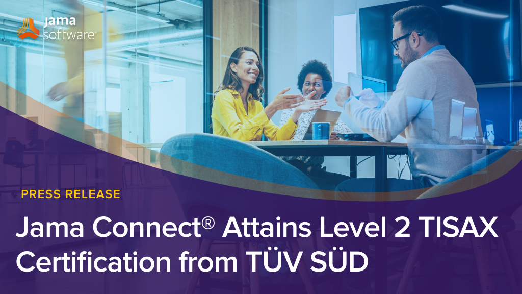 Jama Connect® Attains Level 2 TISAX Certification from TÜV SÜD