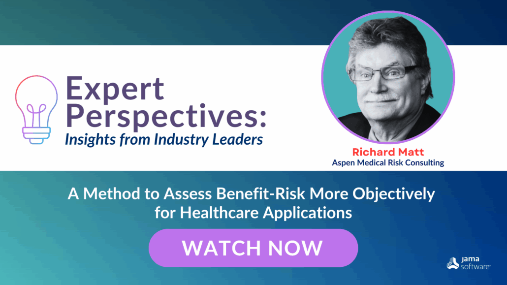 Expert Perspectives: A Method to Assess Benefit-Risk More Objectively for Healthcare Applications