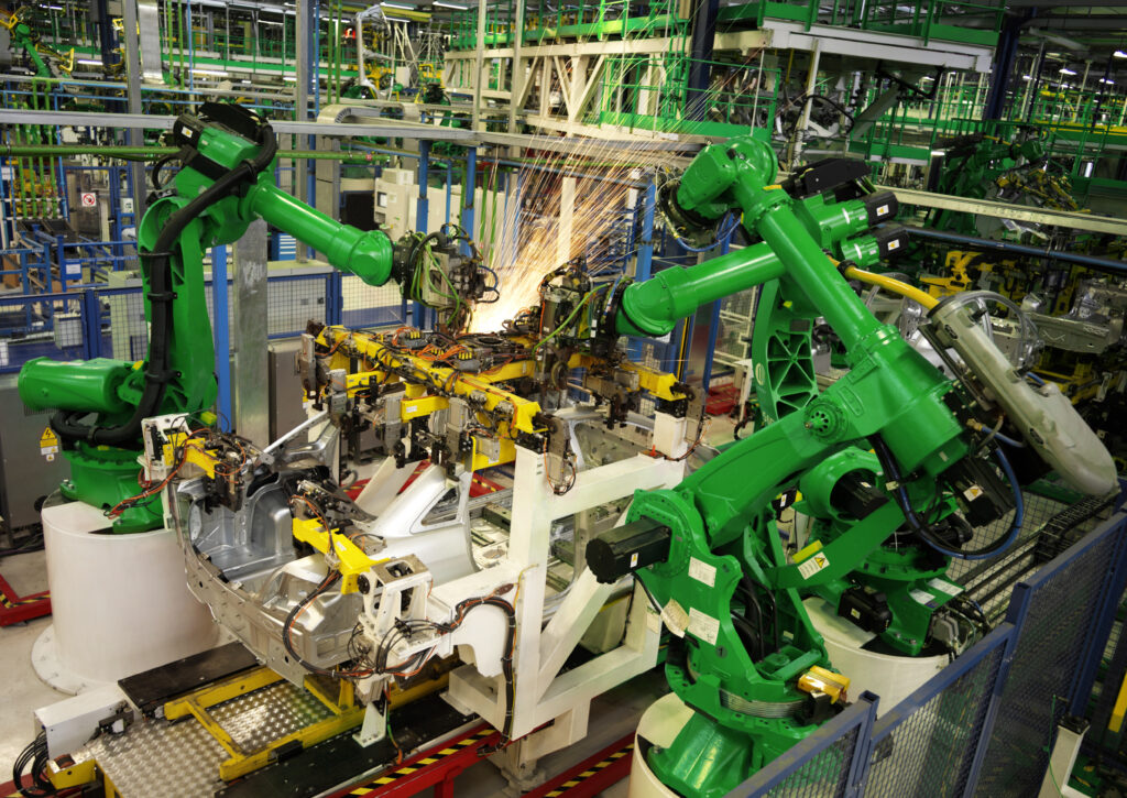 robot arms Factory car Manufacturing