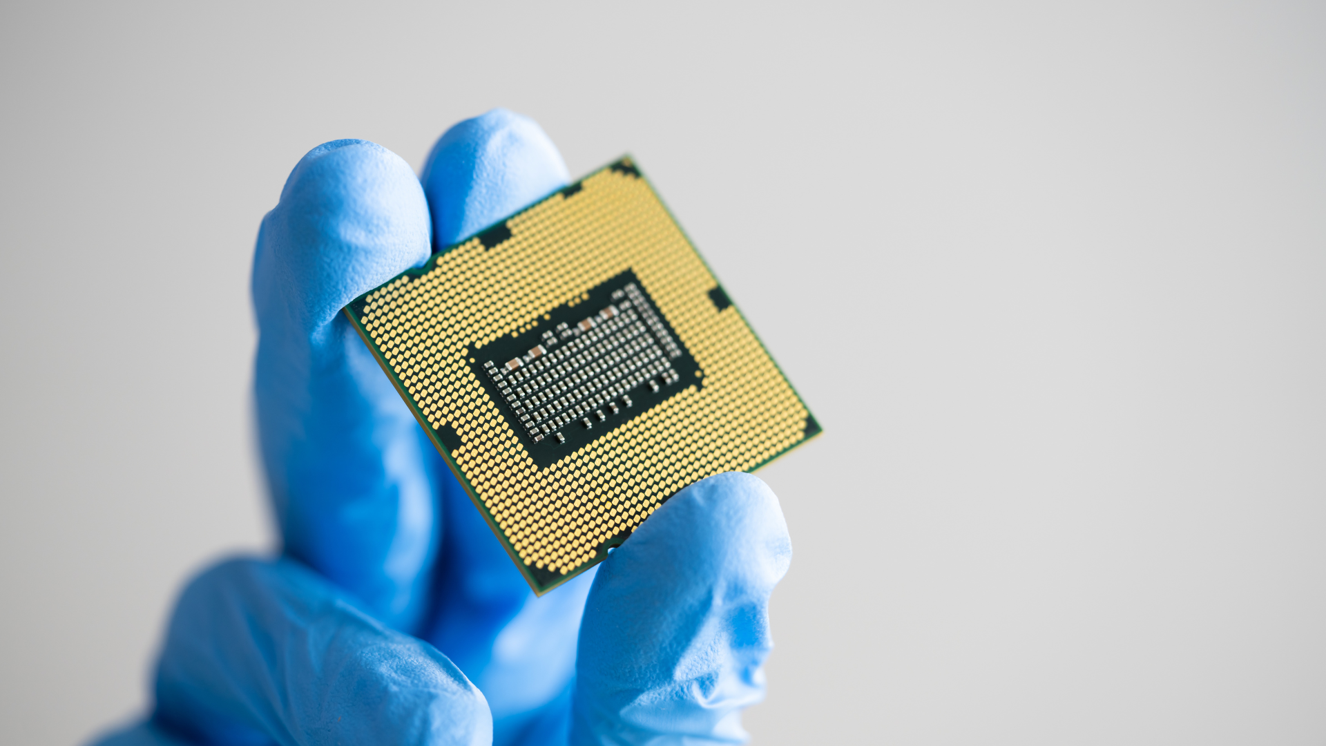 hand holding a computer chip