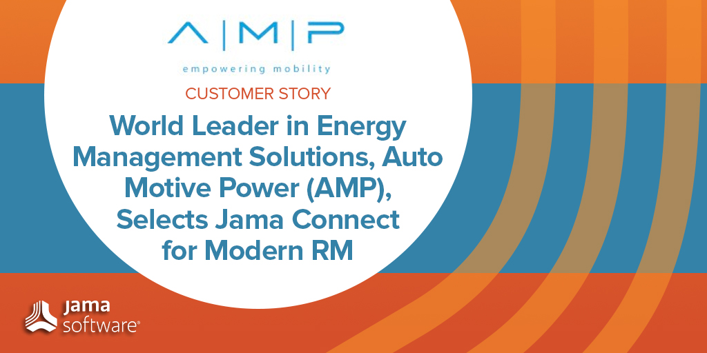 World Leader in Energy Management Solutions, Auto Motive Power (AMP), Selects Jama Connect for Modern Requirements Management