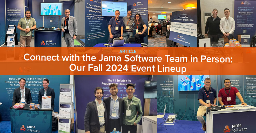 Connect with the Jama Software® Team in Person: Our Fall 2024 Event Lineup