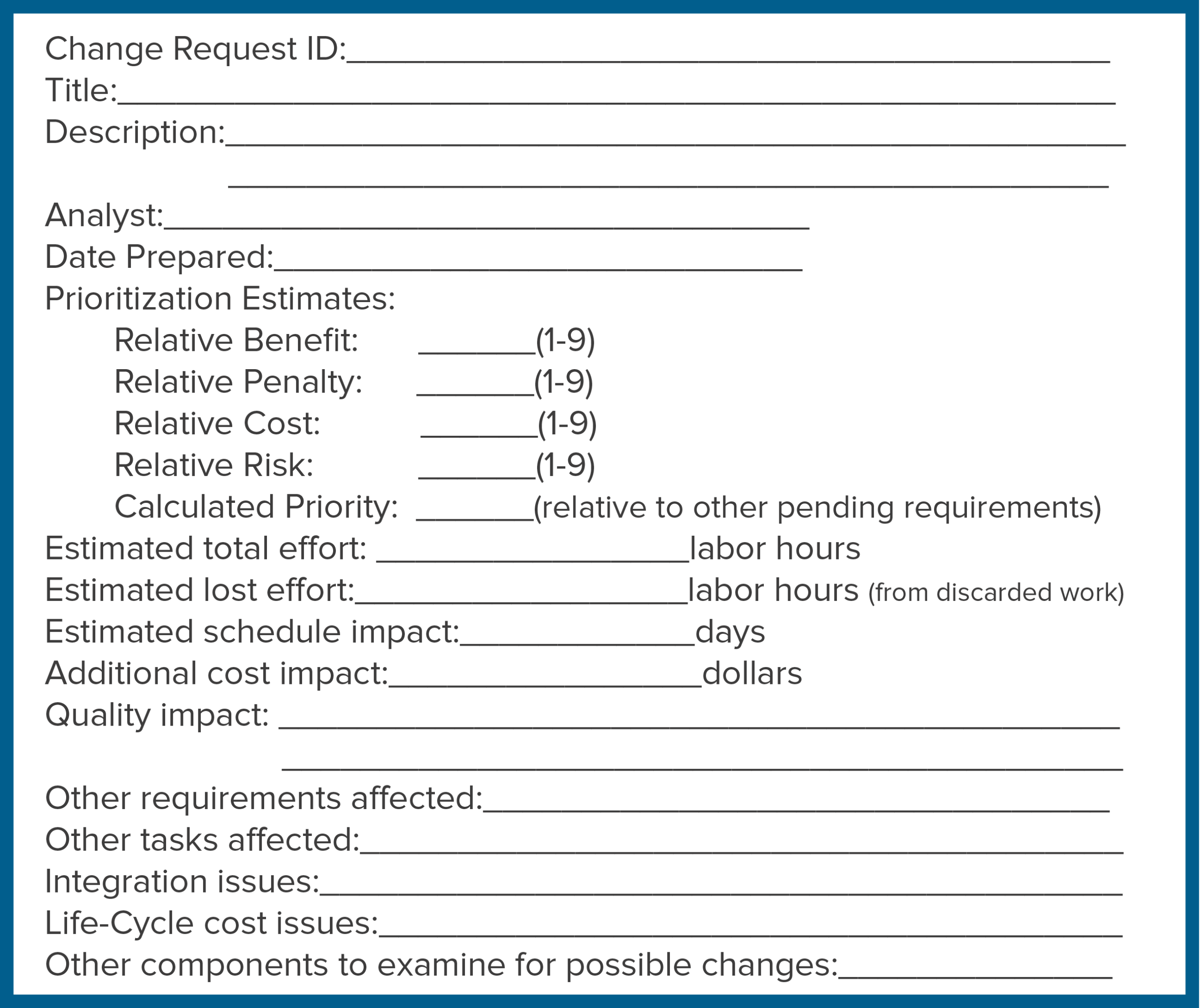 Impact analysis report template