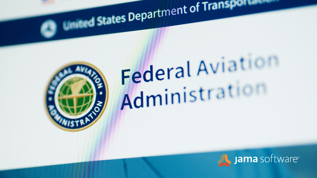 Federal Aviation Administration FAA seal and logo on a website screen.
