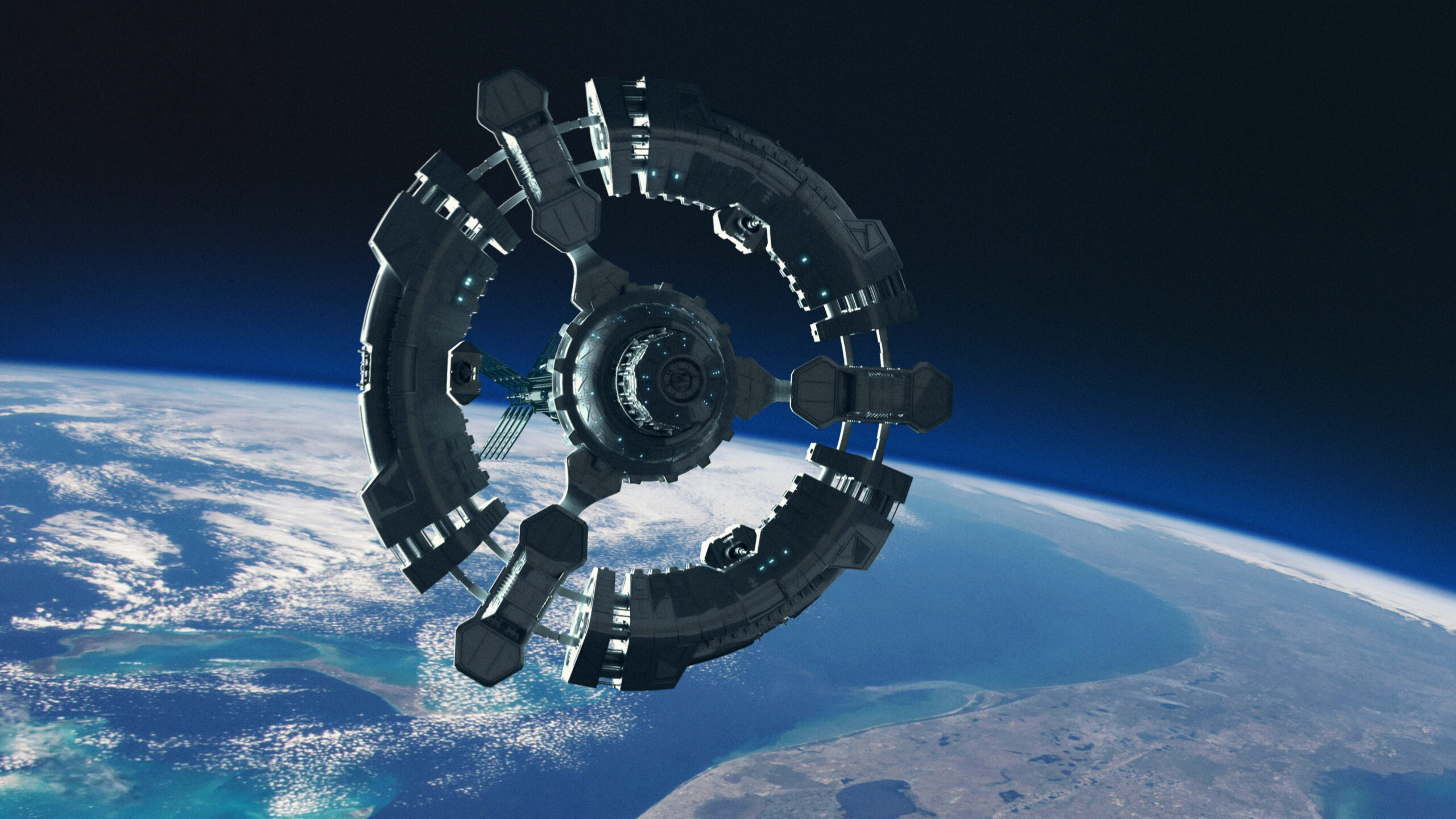 Leaving Planet Earth - concept. Textures of Planet earth are from Nasa public domain